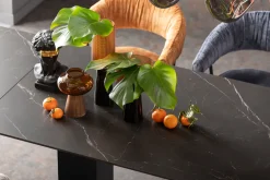 Discount KARE Design Stół rozkładany Novel 180-260x90 cm czarny - blat ceramika - KARE