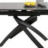Sale KARE Design Stół rozkładany z ceramicznym blatem nogi czarne 120-180x90 cm - KARE
