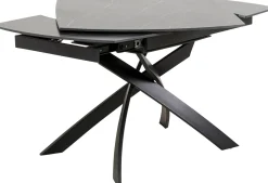 Sale KARE Design Stół rozkładany z ceramicznym blatem nogi czarne 120-180x90 cm - KARE