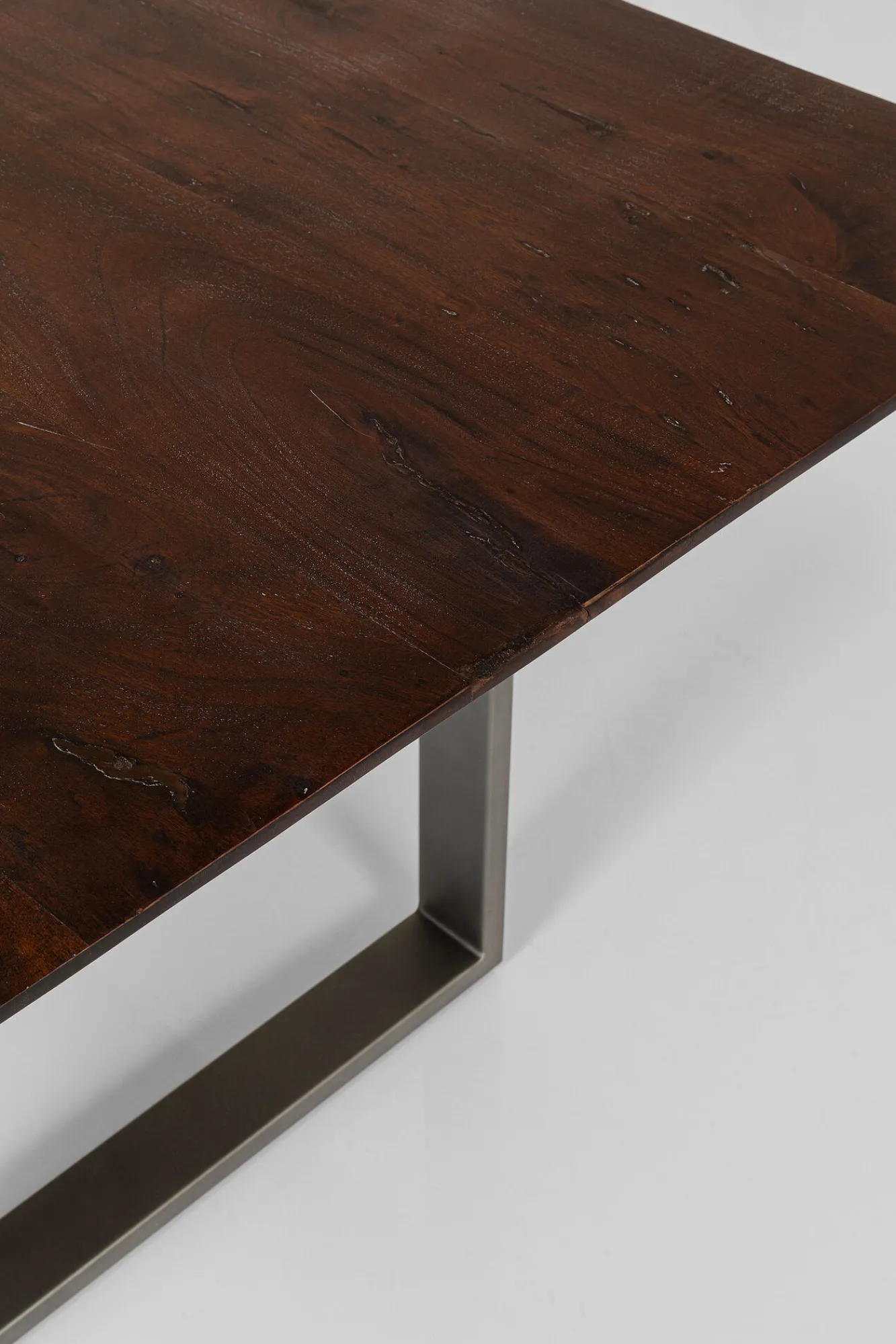 Fashion KARE Design Stół Symphony Walnut 180x90 cm akacja nogi stalowe - KARE