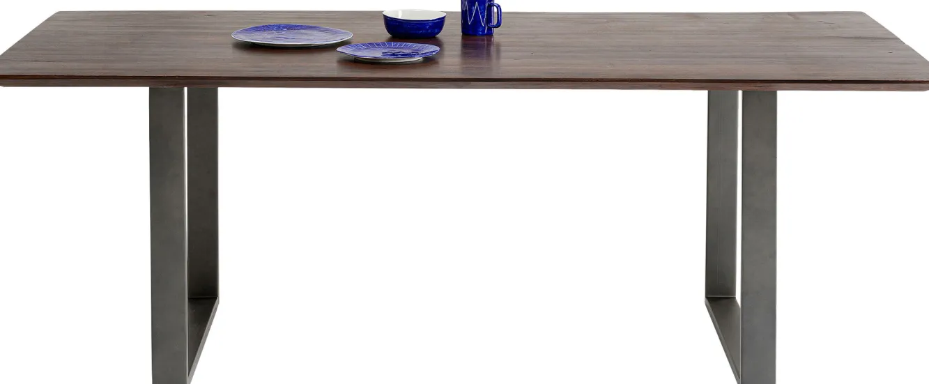 Fashion KARE Design Stół Symphony Walnut 180x90 cm akacja nogi stalowe - KARE