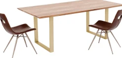 Best KARE Design Stół Symphony 180x90 cm akacja - nogi złote - KARE