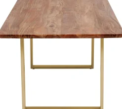 Best KARE Design Stół Symphony 180x90 cm akacja - nogi złote - KARE