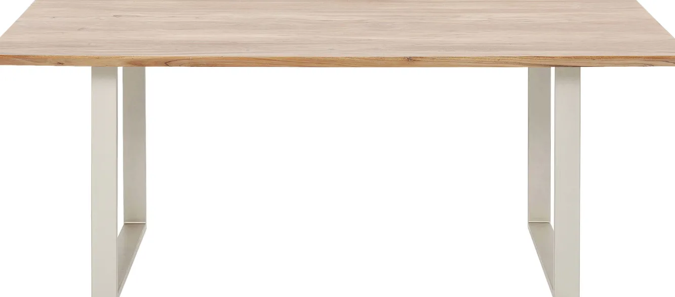 New KARE Design Stół Symphony 180x90 cm akacja nogi srebrne - KARE