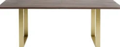 Best KARE Design Stół Symphony 180x90 cm ciemnobrązowy - nogi złote - KARE