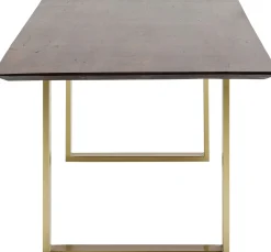 Best KARE Design Stół Symphony 180x90 cm ciemnobrązowy - nogi złote - KARE