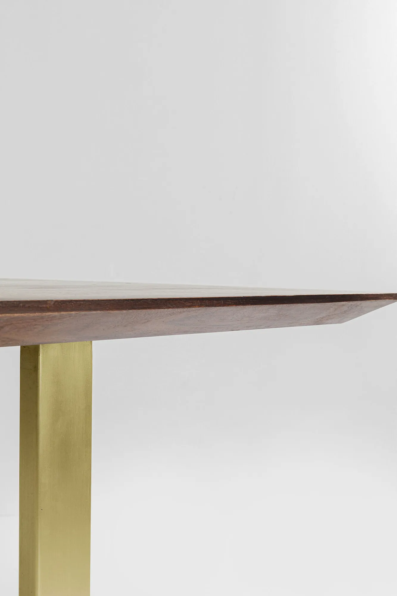 Discount KARE Design Stół Symphony 200x100 cm ciemnobrązowy - nogi złote - KARE