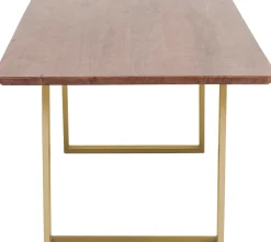 Discount KARE Design Stół Symphony 200x100 cm ciemnobrązowy - nogi złote - KARE