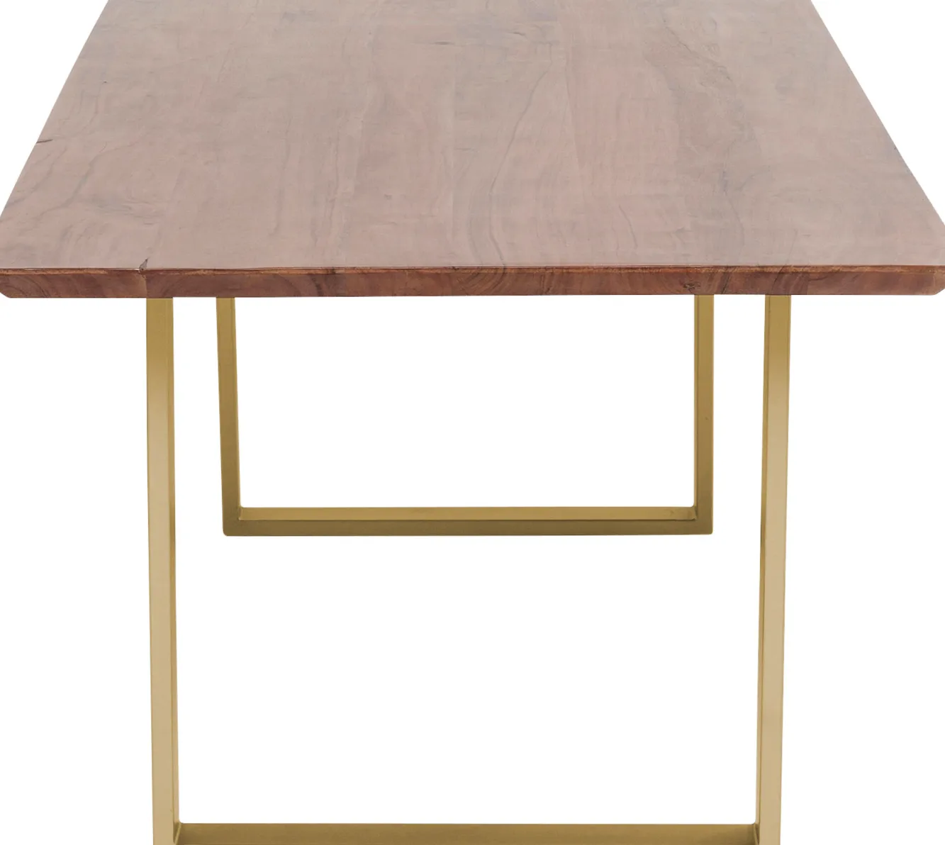 Discount KARE Design Stół Symphony 200x100 cm ciemnobrązowy - nogi złote - KARE