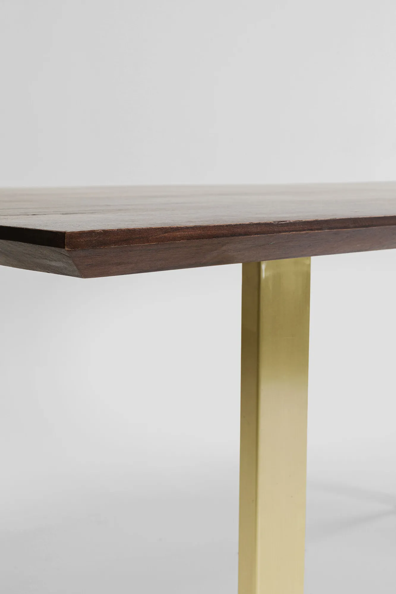 Discount KARE Design Stół Symphony 200x100 cm ciemnobrązowy - nogi złote - KARE