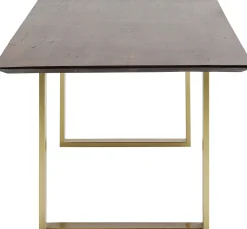 Fashion KARE Design Stół Symphony 160x80 cm ciemnobrązowy - nogi złote - KARE