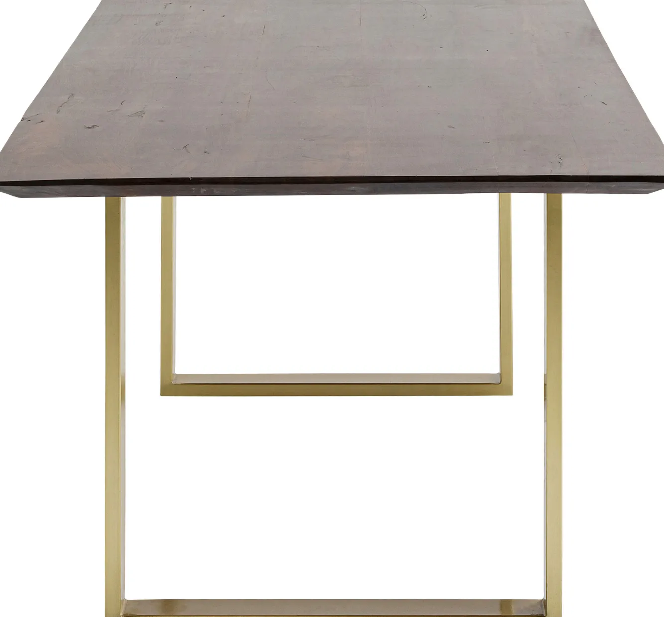 Fashion KARE Design Stół Symphony 160x80 cm ciemnobrązowy - nogi złote - KARE