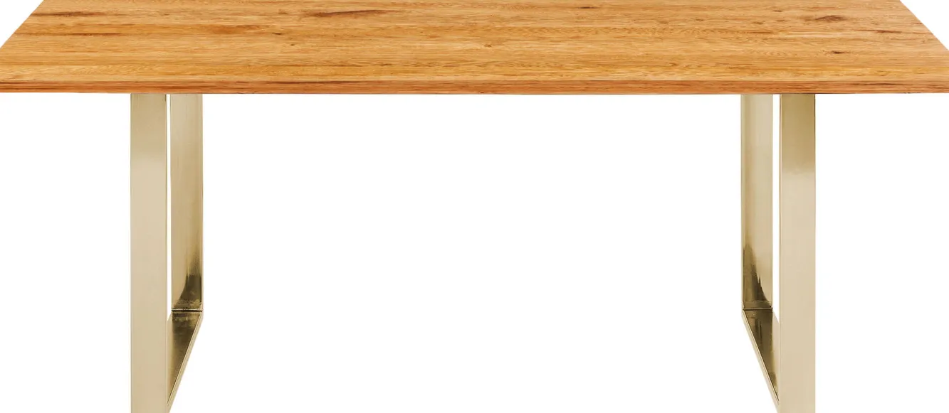 Outlet KARE Design Stół Symphony 200x100 cm dąb - nogi złote - KARE