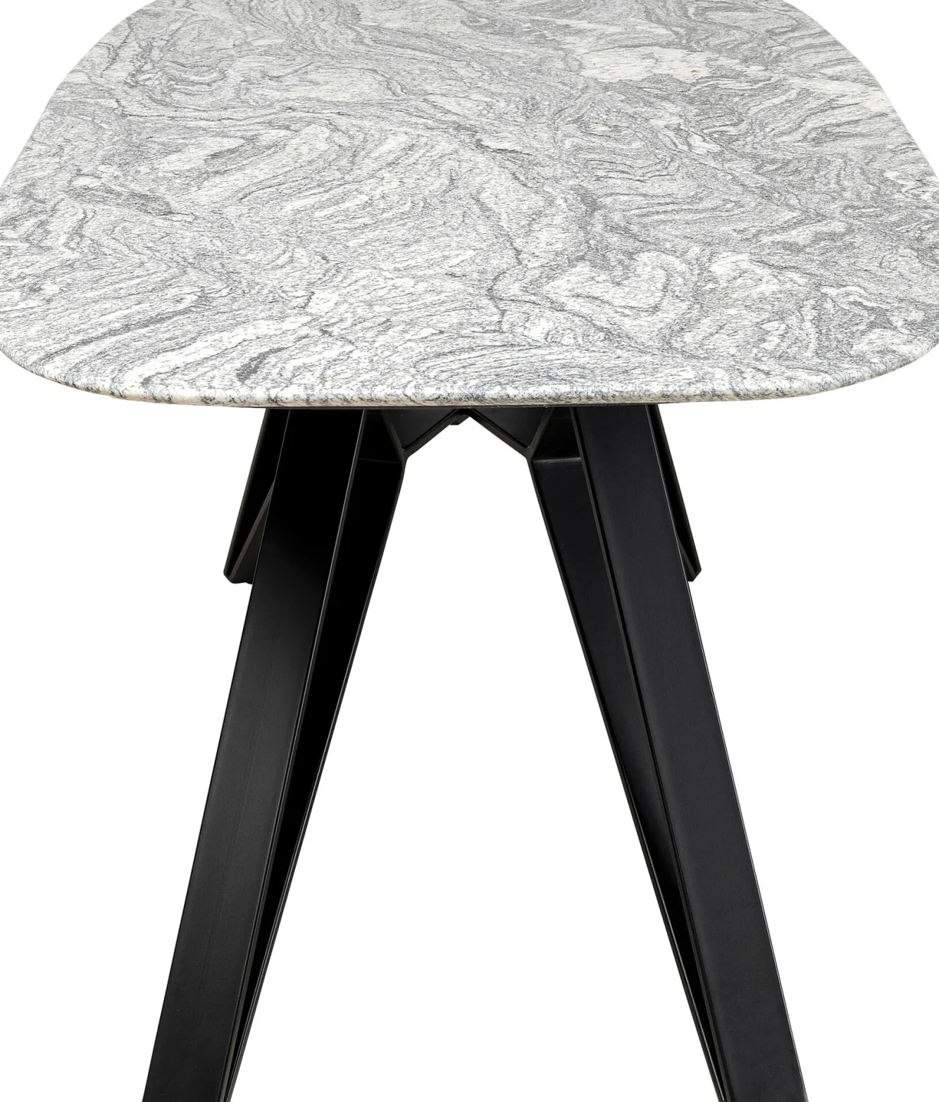 Fashion KARE Design Stół z granitowym blatem i czarnymi stalowymi nogami 180x90 cm - KARE