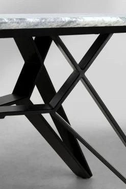 Fashion KARE Design Stół z granitowym blatem i czarnymi stalowymi nogami 180x90 cm - KARE