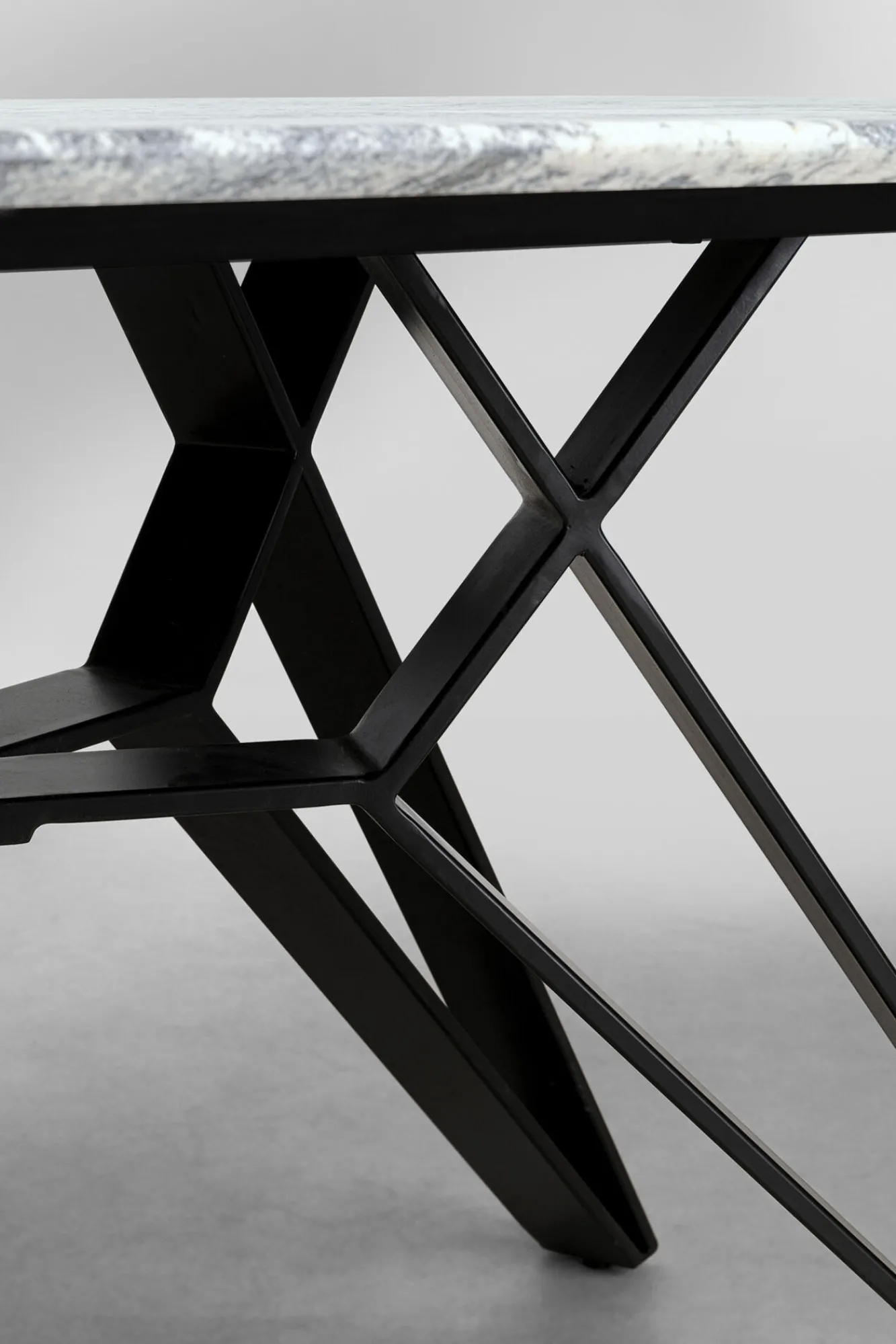 Fashion KARE Design Stół z granitowym blatem i czarnymi stalowymi nogami 180x90 cm - KARE