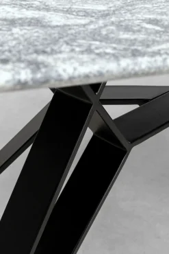 Fashion KARE Design Stół z granitowym blatem i czarnymi stalowymi nogami 180x90 cm - KARE