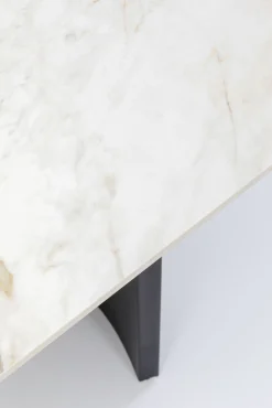 Best KARE Design Stół z kamionkowym blatem 180x90 cm nogi czarne - KARE