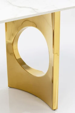 Online KARE Design Stół z kamionkowym blatem 180x90 cm nogi złote - KARE