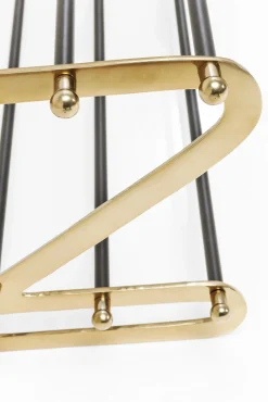 Discount KARE Design Stojak na buty Walk 84x34 cm czarno-złoty - KARE