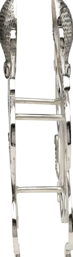 Outlet KARE Design Stojak na wino srebrny z aluminium kształt ośmiornicy 44x49 cm - KARE
