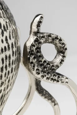 Outlet KARE Design Stojak na wino srebrny z aluminium kształt ośmiornicy 44x49 cm - KARE