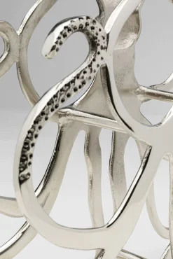 Outlet KARE Design Stojak na wino srebrny z aluminium kształt ośmiornicy 44x49 cm - KARE