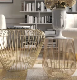 Best KARE Design Stolik Beam White Marble Ø32 cm biały - KARE