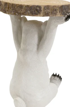 Sale KARE Design Stolik Bear ∅37 cm biały - KARE