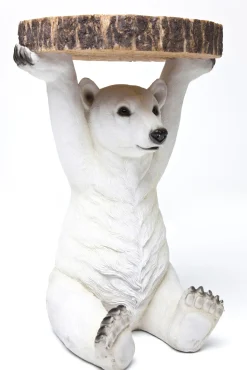 Sale KARE Design Stolik Bear ∅37 cm biały - KARE