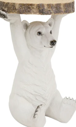 Sale KARE Design Stolik Bear ∅37 cm biały - KARE