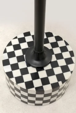 Best KARE Design Stolik Domero Chess Ø25xH50 cm czarno-biały - KARE