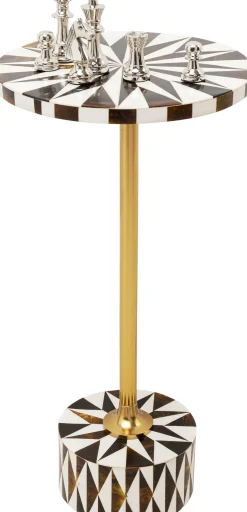 Discount KARE Design Stolik Domero Star Ø25xH50 cm brązowo-biały - KARE