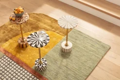 Discount KARE Design Stolik Domero Star Ø25xH50 cm brązowo-biały - KARE