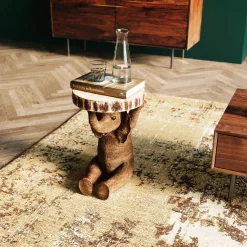 Hot KARE Design Stolik  Elephant ∅36 cm brązowy - KARE