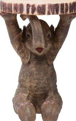 Hot KARE Design Stolik  Elephant ∅36 cm brązowy - KARE