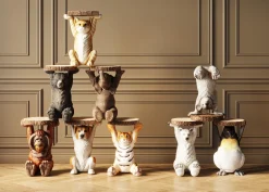 Hot KARE Design Stolik  Elephant ∅36 cm brązowy - KARE