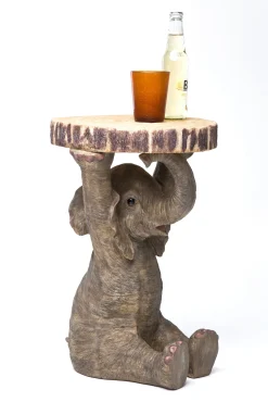 Hot KARE Design Stolik  Elephant ∅36 cm brązowy - KARE