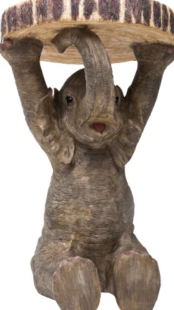 Hot KARE Design Stolik  Elephant ∅36 cm brązowy - KARE