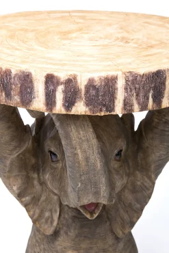 Hot KARE Design Stolik  Elephant ∅36 cm brązowy - KARE