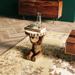 Hot KARE Design Stolik  Elephant ∅36 cm brązowy - KARE