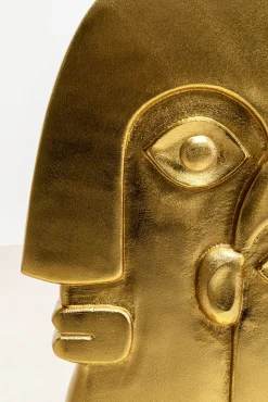 New KARE Design Stolik 2Faces Ø55 cm złoty - blat szklany - KARE