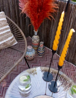 Online KARE Design Stolik kawowy Acapulco Ø50 cm naturalny - blat szklany - KARE