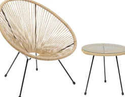 Online KARE Design Stolik kawowy Acapulco Ø50 cm naturalny - blat szklany - KARE