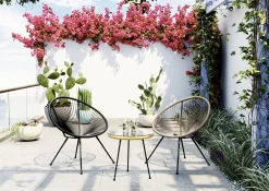 Online KARE Design Stolik kawowy Acapulco Ø50 cm naturalny - blat szklany - KARE