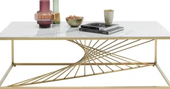 Best KARE Design Stolik kawowy Art Marble 140x70 cm blat szklany - KARE