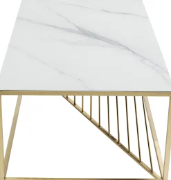 Best KARE Design Stolik kawowy Art Marble 140x70 cm blat szklany - KARE