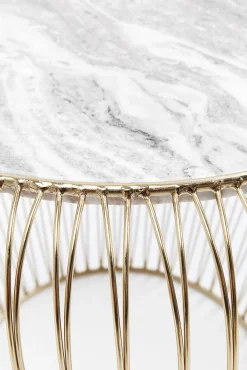 Clearance KARE Design Stolik kawowy Beam Grey Marble Ø43 cm szary - KARE