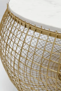 Online KARE Design Stolik kawowy Cesta Marbel Ø100 cm złoty - KARE