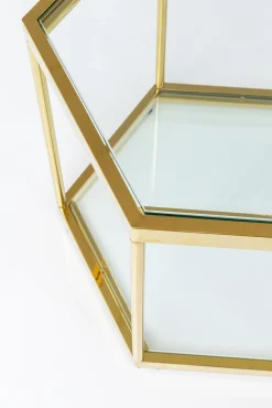 New KARE Design Stolik kawowy Comb 55x48 cm złoty - KARE